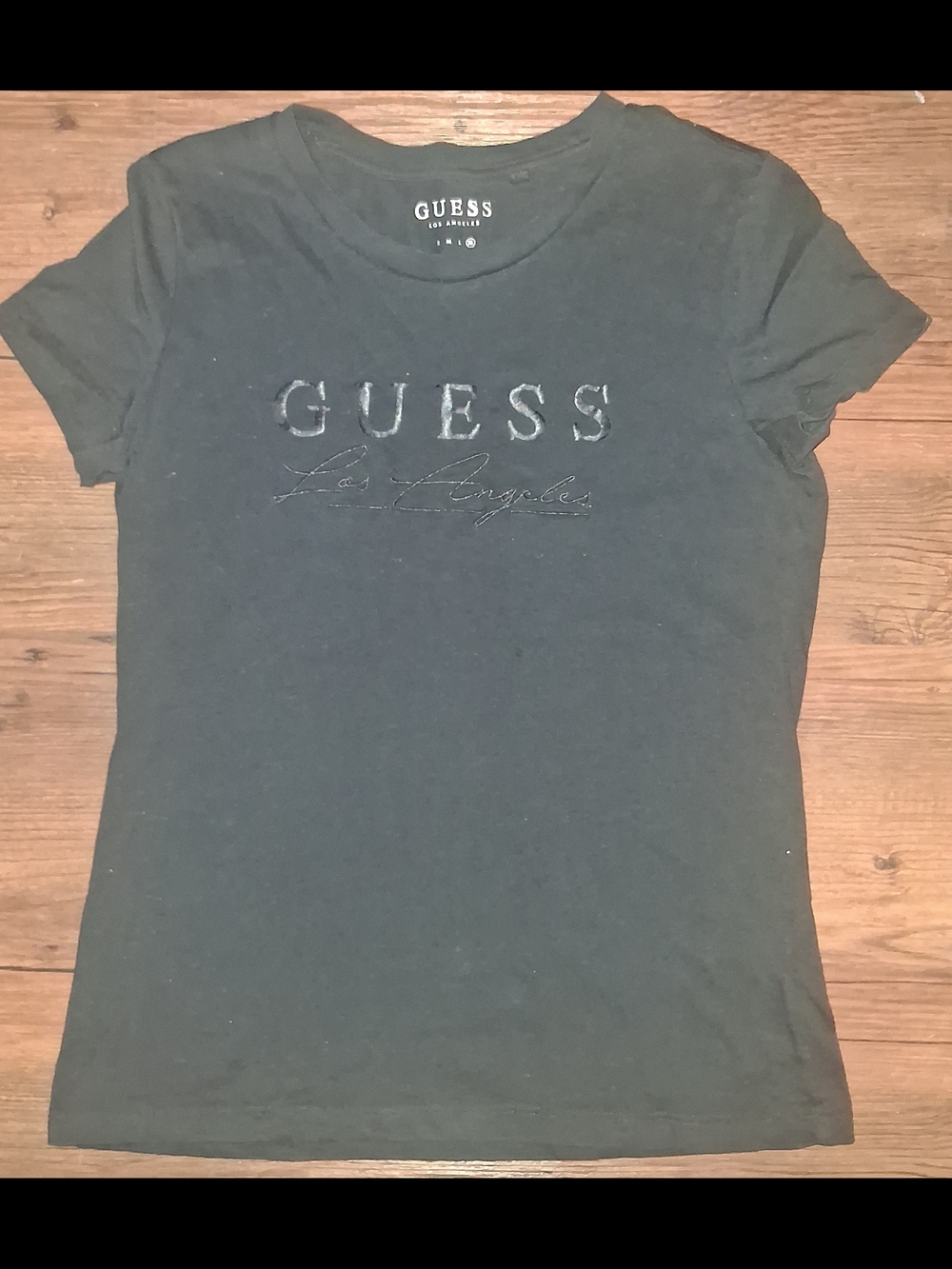 Guess Black Short Sleeve Logo Tee